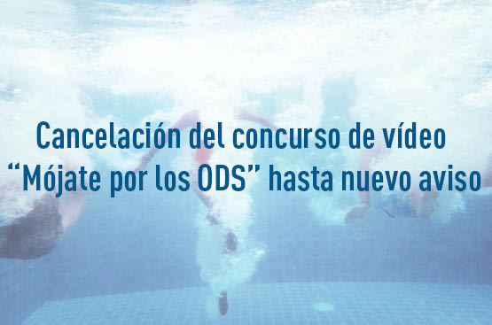 Cartel anuncio del concurso de vídeo “Mójate por los ODS”